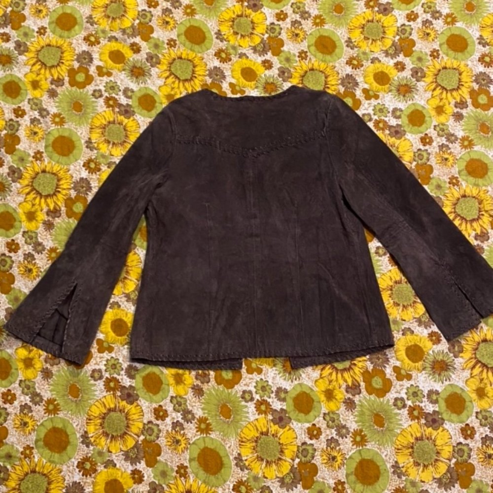 Y2k Does The 70s Genuine Leather Jacket By Faded Glory Gem